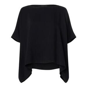 Natori Stretch Crepe Top in Black, Size S/M
